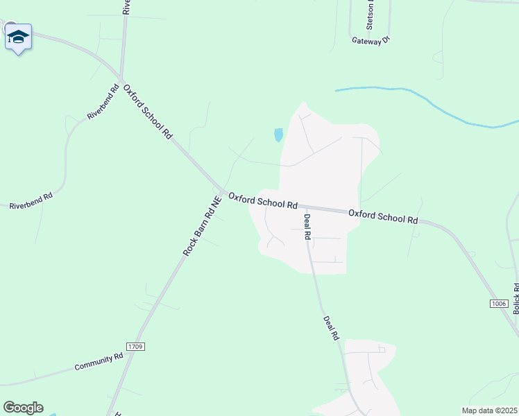map of restaurants, bars, coffee shops, grocery stores, and more near 5453 Oxford School Road in Claremont