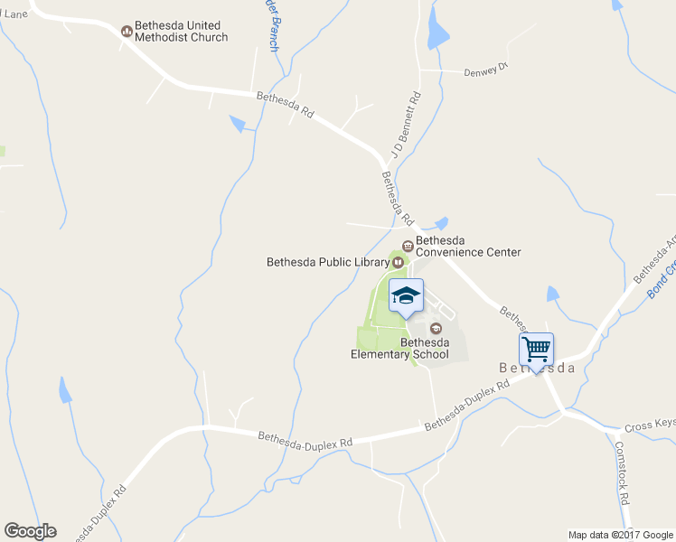 map of restaurants, bars, coffee shops, grocery stores, and more near 4899 Bethesda Road in Thompson's Station