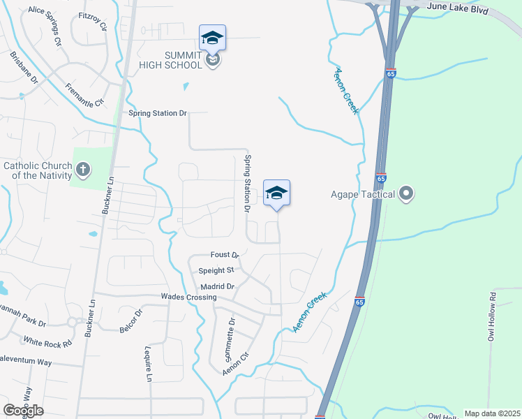 map of restaurants, bars, coffee shops, grocery stores, and more near 1000 Spring Station Drive in Thompson's Station