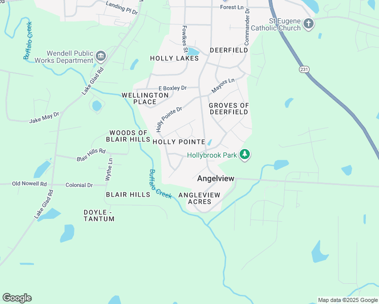 map of restaurants, bars, coffee shops, grocery stores, and more near 2022 Compacta Drive in Wendell