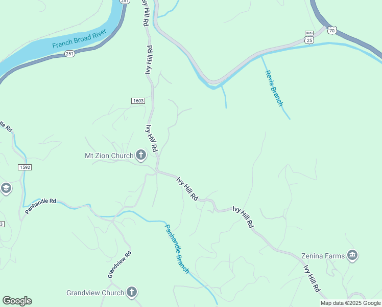 map of restaurants, bars, coffee shops, grocery stores, and more near 1067 Ivy Hill Road in Marshall