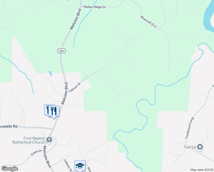 map of restaurants, bars, coffee shops, grocery stores, and more near 1700-1898 Castle Road in Connelly Springs