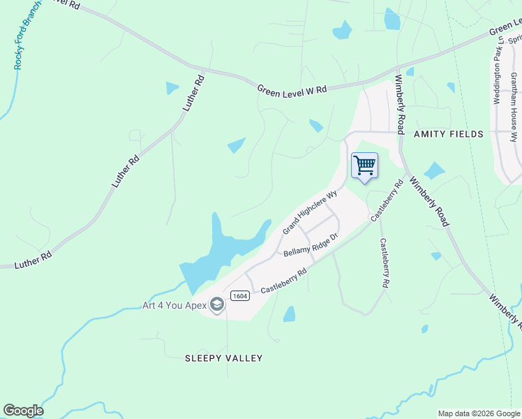 map of restaurants, bars, coffee shops, grocery stores, and more near 400 Grand Highclere Way in Apex