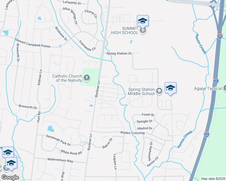 map of restaurants, bars, coffee shops, grocery stores, and more near 210 Southmen Lane in Spring Hill