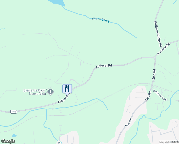 map of restaurants, bars, coffee shops, grocery stores, and more near 761 Amherst Road in Morganton