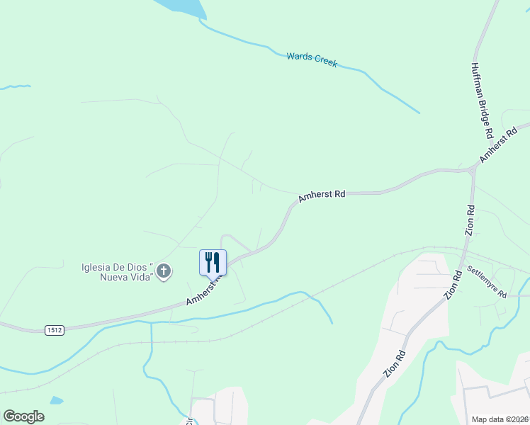 map of restaurants, bars, coffee shops, grocery stores, and more near 761 Amherst Road in Morganton