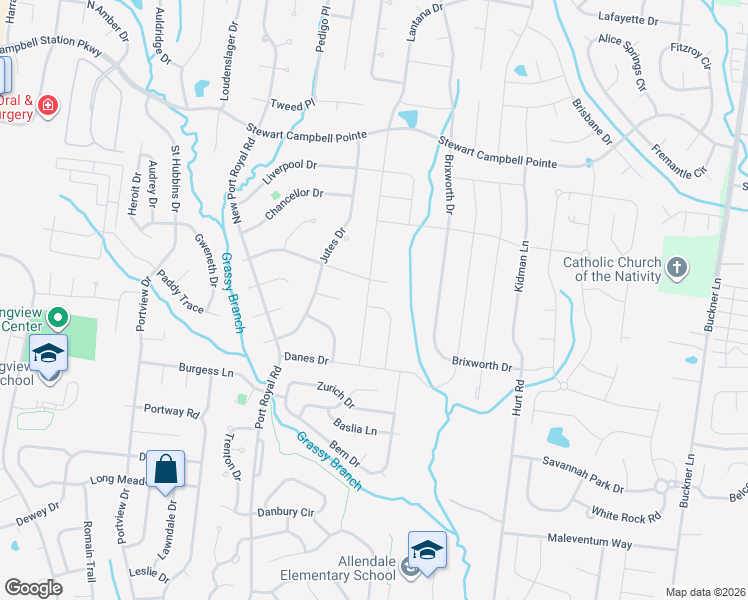 map of restaurants, bars, coffee shops, grocery stores, and more near 3001 Michaleen Drive in Thompson's Station
