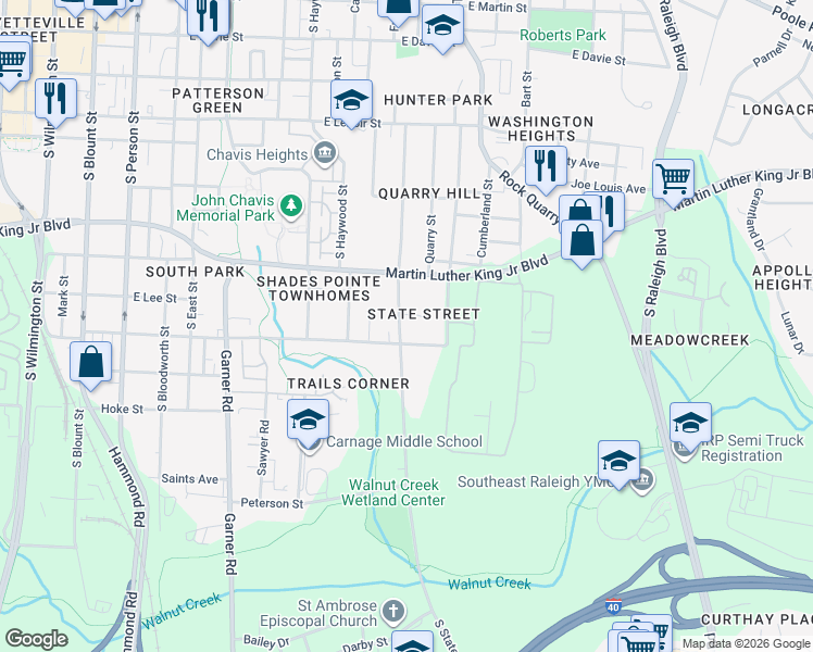 map of restaurants, bars, coffee shops, grocery stores, and more near 916 Dorothy Sanders Way in Raleigh