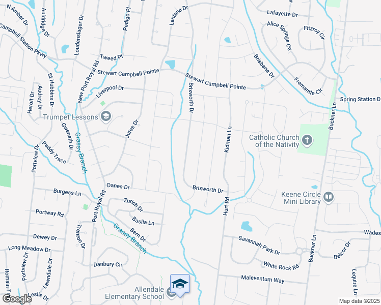map of restaurants, bars, coffee shops, grocery stores, and more near 1116 Brixworth Drive in Spring Hill