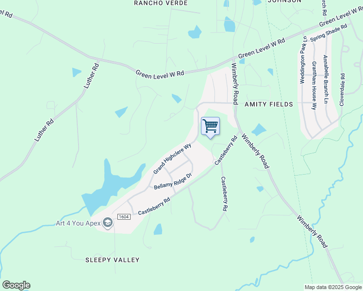 map of restaurants, bars, coffee shops, grocery stores, and more near 3207 Bellamy Ridge Drive in Apex