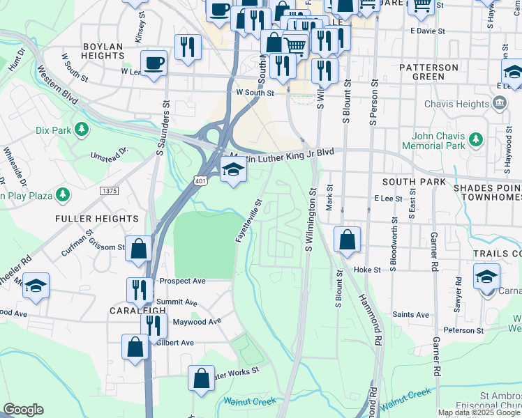 map of restaurants, bars, coffee shops, grocery stores, and more near 242 Vernon Haywood Circle in Raleigh