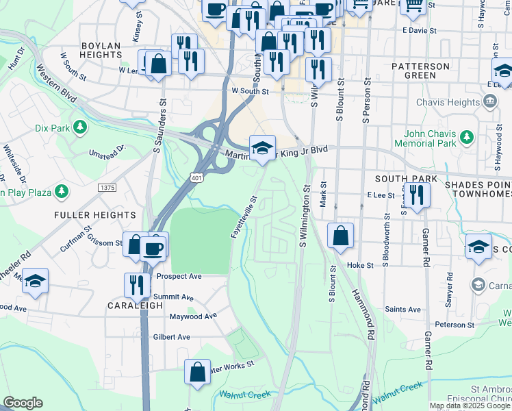 map of restaurants, bars, coffee shops, grocery stores, and more near 242 Vernon Haywood Circle in Raleigh