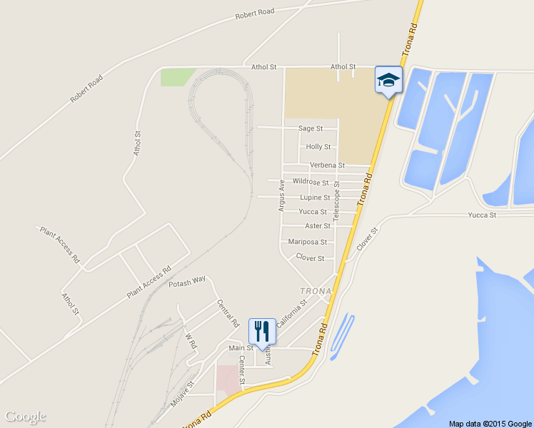 map of restaurants, bars, coffee shops, grocery stores, and more near 83298 Argus Avenue in Searles Valley