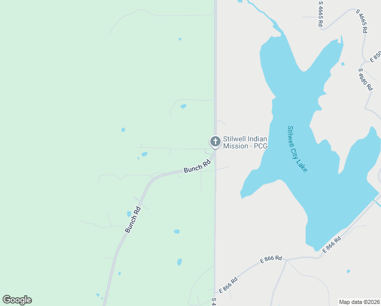 map of restaurants, bars, coffee shops, grocery stores, and more near 86286 South 4637 Road in Bunch