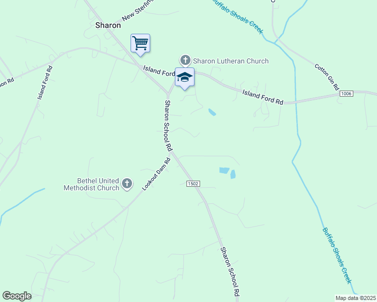 map of restaurants, bars, coffee shops, grocery stores, and more near 115 Falling Creek Drive in Statesville