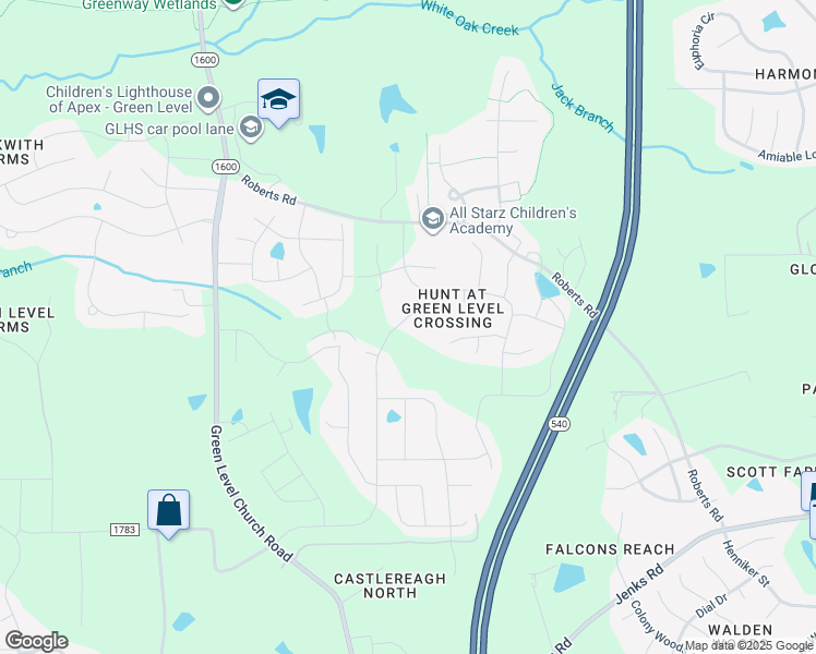 map of restaurants, bars, coffee shops, grocery stores, and more near 309 Parlier Drive in Apex