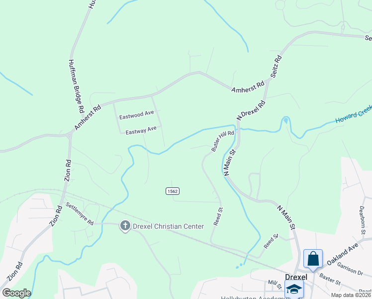 map of restaurants, bars, coffee shops, grocery stores, and more near 3495 Nelson Lane in Morganton