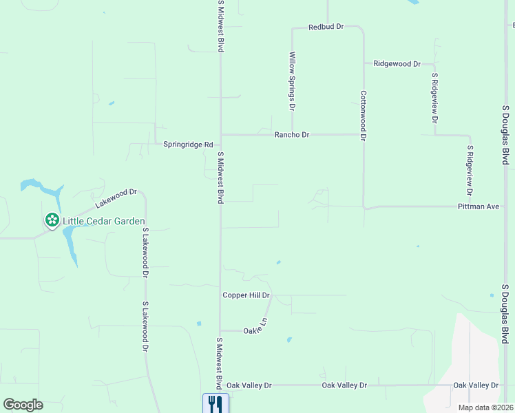 map of restaurants, bars, coffee shops, grocery stores, and more near 10624 South Midwest Boulevard in Guthrie