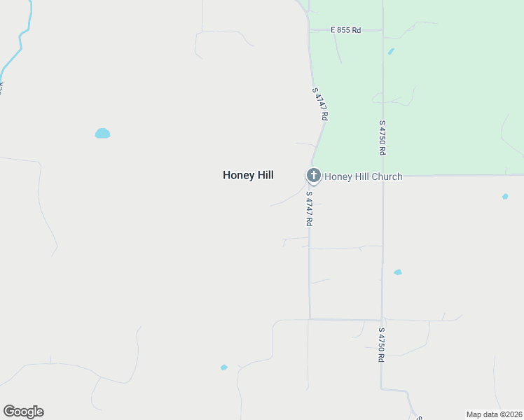 map of restaurants, bars, coffee shops, grocery stores, and more near 86010 South 4747 Road in Stilwell