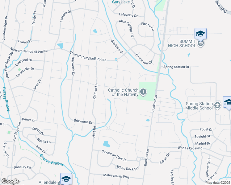 map of restaurants, bars, coffee shops, grocery stores, and more near 1384 Round Hill Lane in Spring Hill