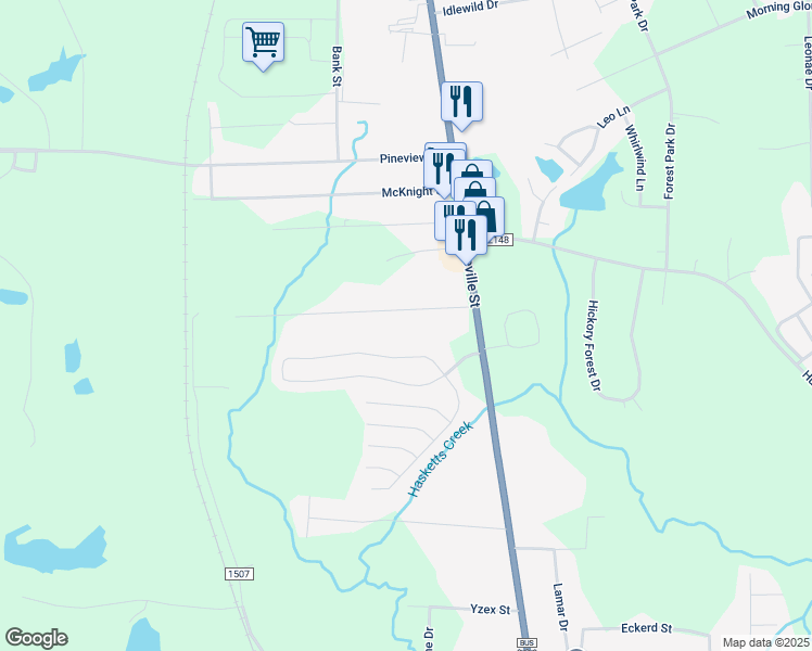 map of restaurants, bars, coffee shops, grocery stores, and more near 215 Northwood Drive in Asheboro