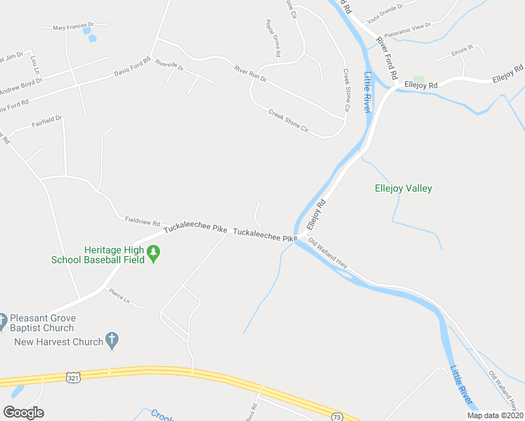 map of restaurants, bars, coffee shops, grocery stores, and more near 4020 Walland Gap Drive in Maryville