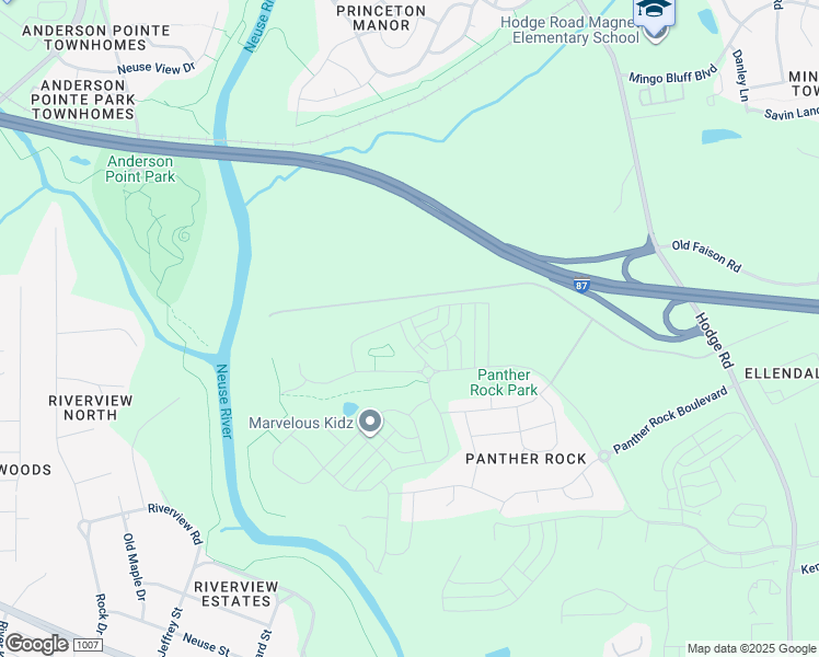 map of restaurants, bars, coffee shops, grocery stores, and more near Colton Creek Road in Wake County