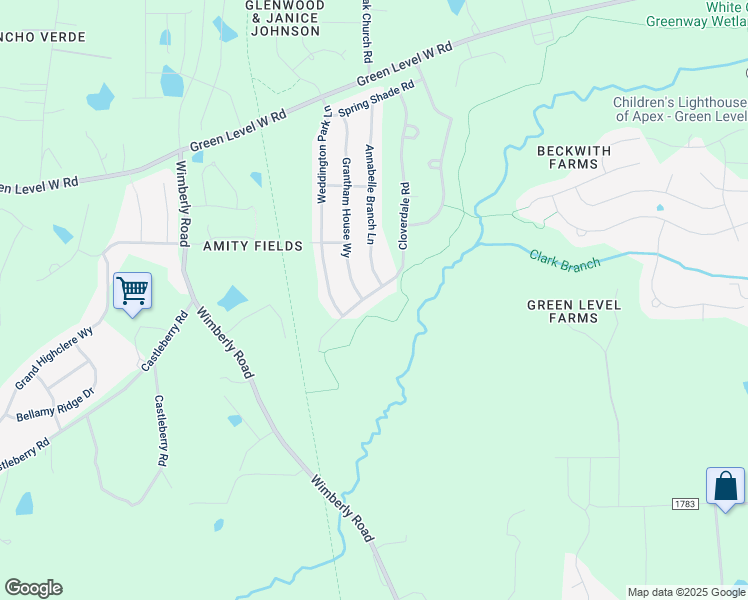 map of restaurants, bars, coffee shops, grocery stores, and more near 323 Cloverdale Road in Apex