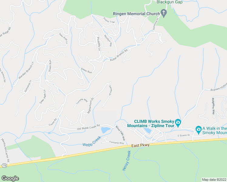 map of restaurants, bars, coffee shops, grocery stores, and more near 511 Geneva Drive in Gatlinburg