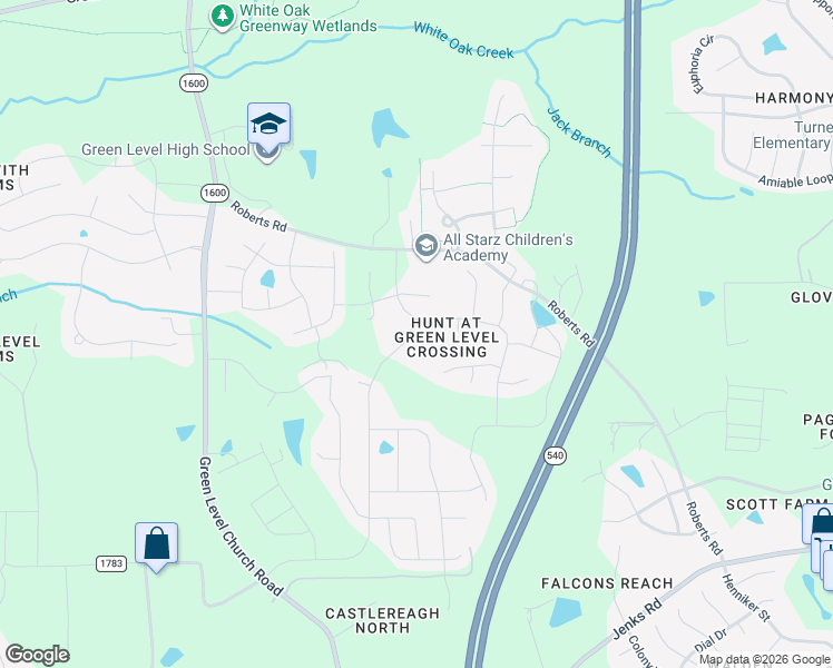 map of restaurants, bars, coffee shops, grocery stores, and more near 309 Parlier Drive in Apex