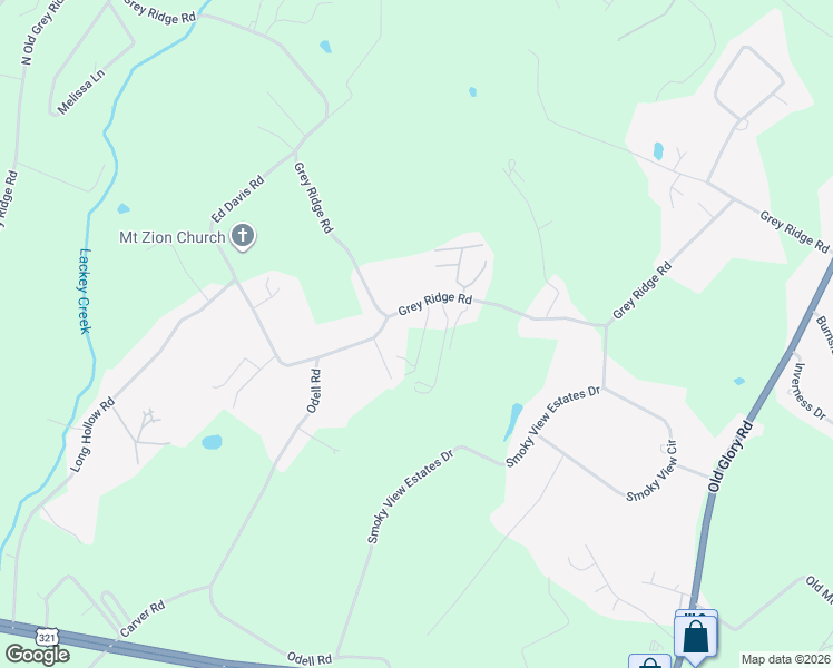 map of restaurants, bars, coffee shops, grocery stores, and more near 698 Long Hollow Road in Maryville