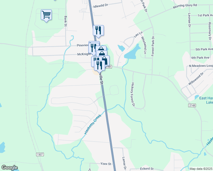 map of restaurants, bars, coffee shops, grocery stores, and more near 2330 North Fayetteville Street in Asheboro