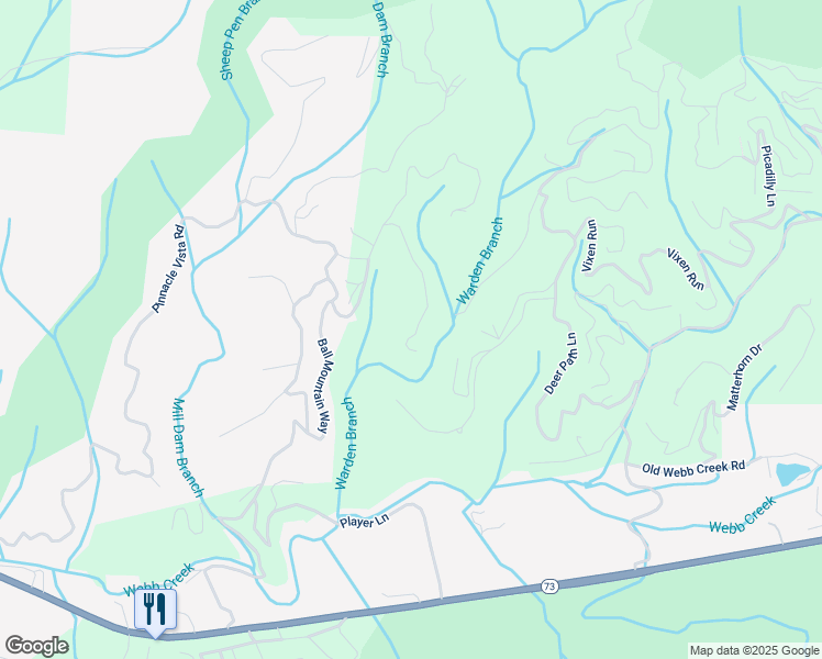map of restaurants, bars, coffee shops, grocery stores, and more near 3755 Warden Branch Road in Gatlinburg