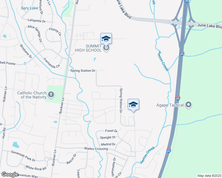 map of restaurants, bars, coffee shops, grocery stores, and more near 1000 Spring Station Drive in Thompson's Station