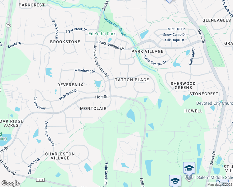 map of restaurants, bars, coffee shops, grocery stores, and more near 1424 Holt Road in Cary