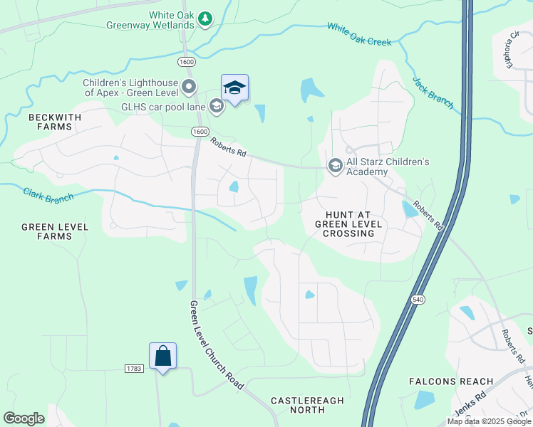 map of restaurants, bars, coffee shops, grocery stores, and more near 359 Stonehouse Drive in Cary