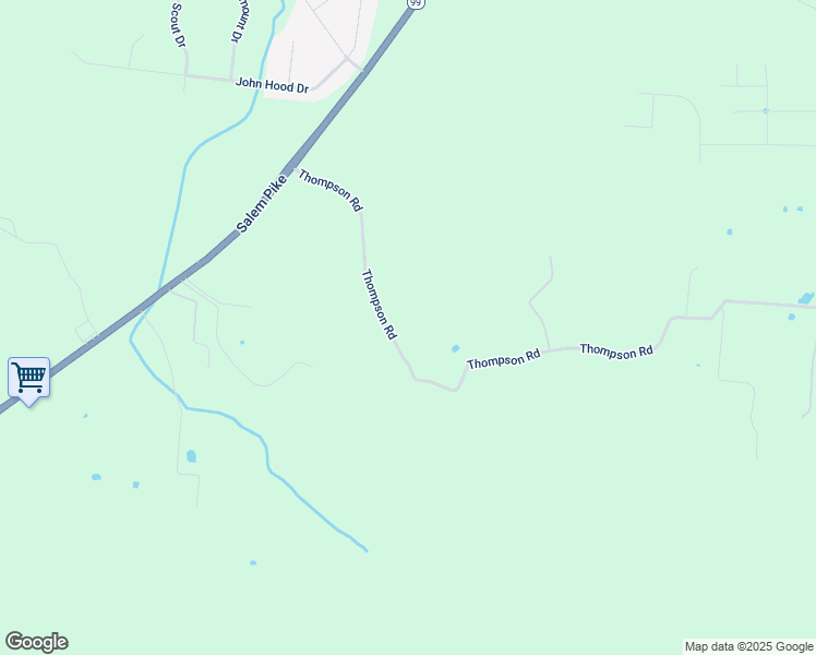 map of restaurants, bars, coffee shops, grocery stores, and more near 3562 Thompson Road in Murfreesboro