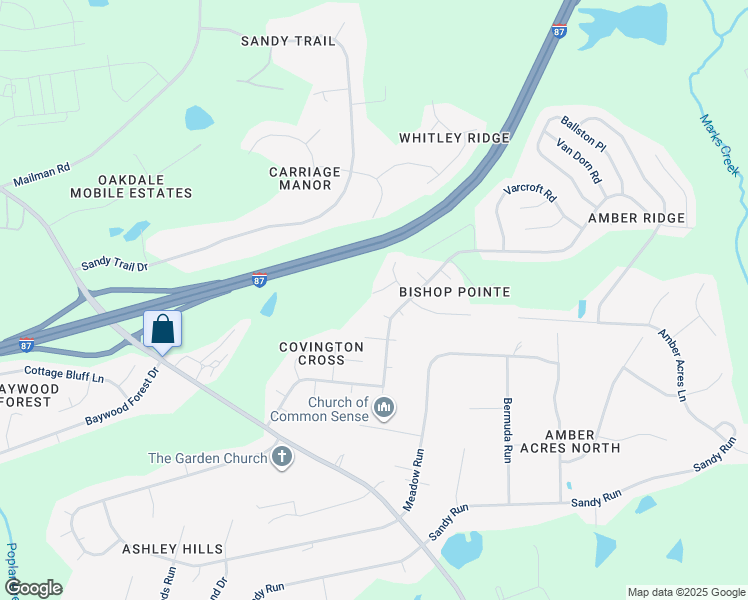 map of restaurants, bars, coffee shops, grocery stores, and more near 1017 Knighthood Lane in Knightdale