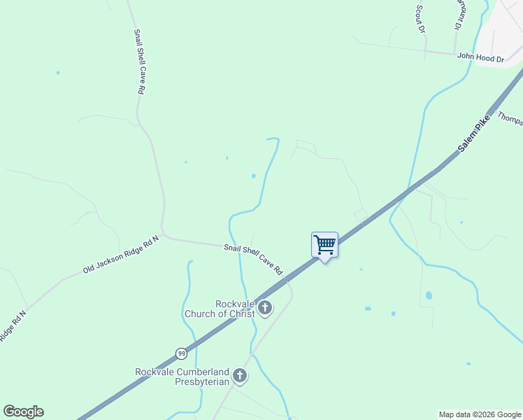map of restaurants, bars, coffee shops, grocery stores, and more near 6294 Snail Shell Cave Road in Rockvale