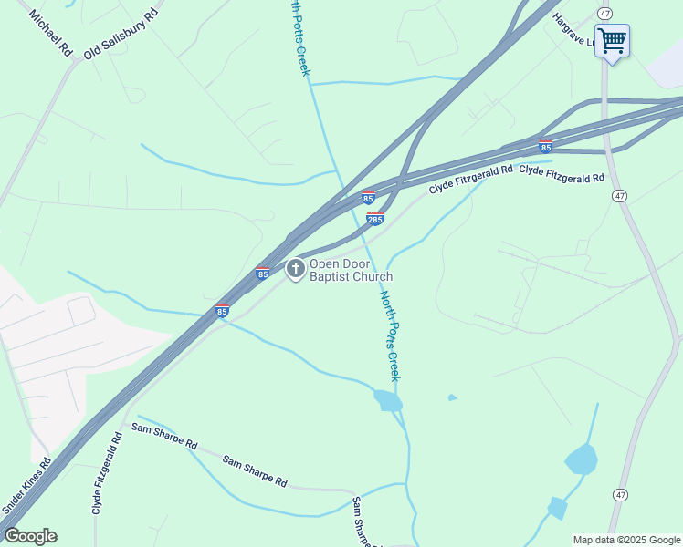 map of restaurants, bars, coffee shops, grocery stores, and more near 807 Clyde Fitzgerald Road in Linwood