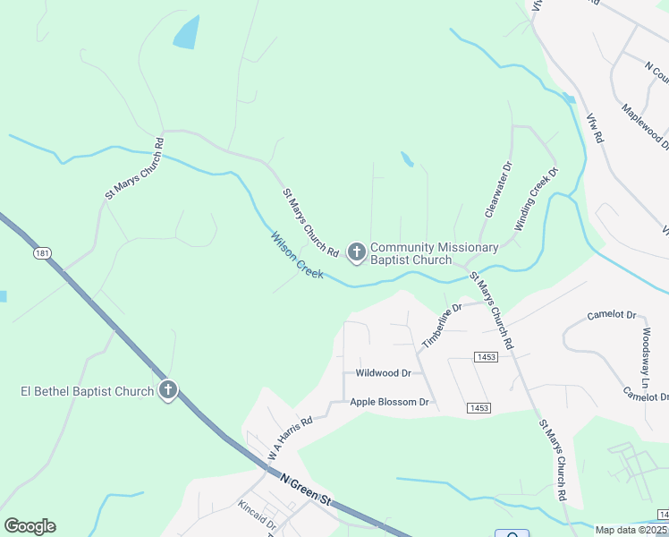 map of restaurants, bars, coffee shops, grocery stores, and more near 821 Saint Marys Church Road in Morganton