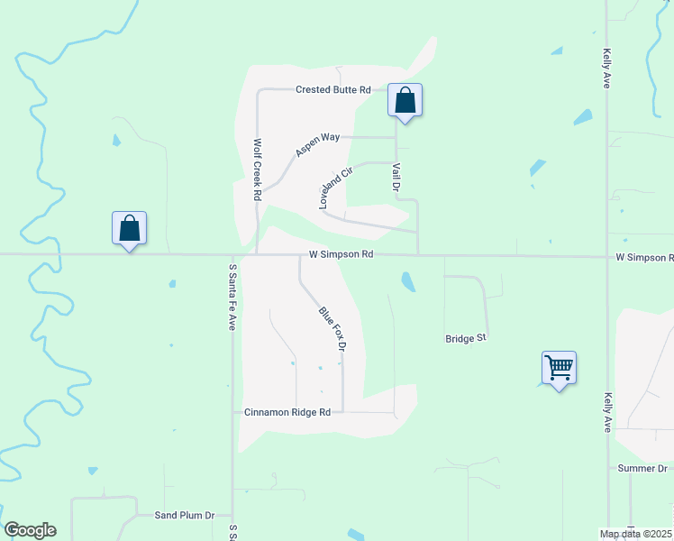 map of restaurants, bars, coffee shops, grocery stores, and more near 6625 West Simpson Road in Edmond