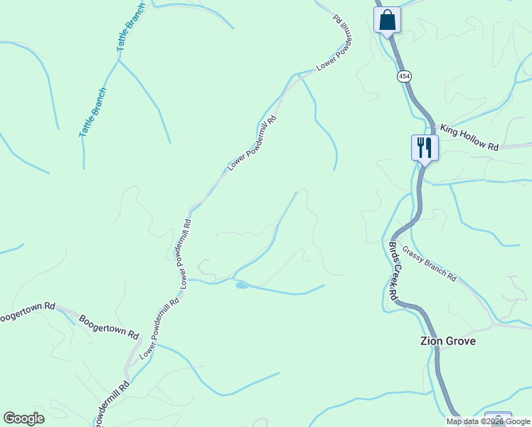 map of restaurants, bars, coffee shops, grocery stores, and more near 4364 Powdermill Estates Road in Sevierville