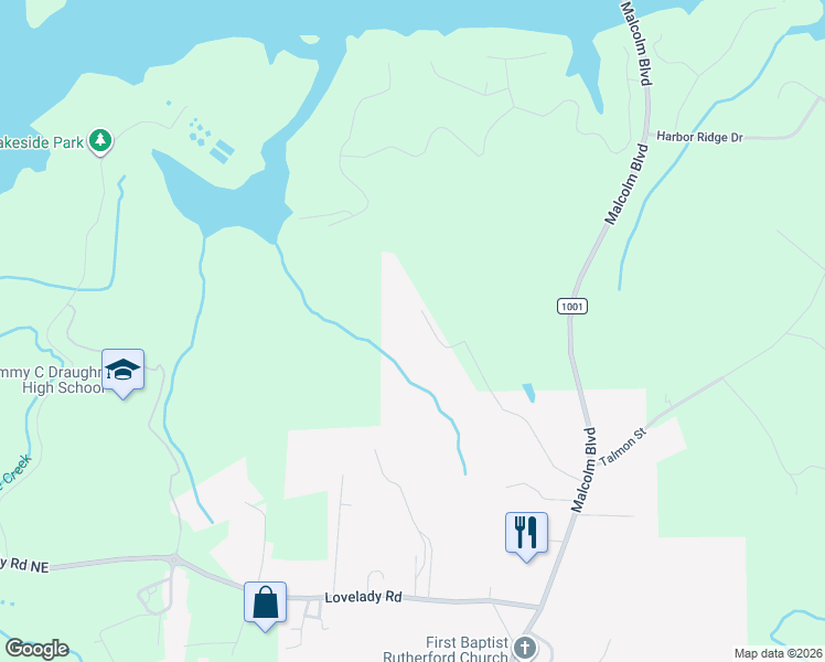 map of restaurants, bars, coffee shops, grocery stores, and more near 175 Azalea Drive in Connelly Springs
