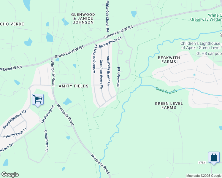 map of restaurants, bars, coffee shops, grocery stores, and more near 209 Annabelle Branch Lane in Apex
