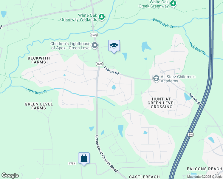 map of restaurants, bars, coffee shops, grocery stores, and more near 304 Villanova Court in Apex