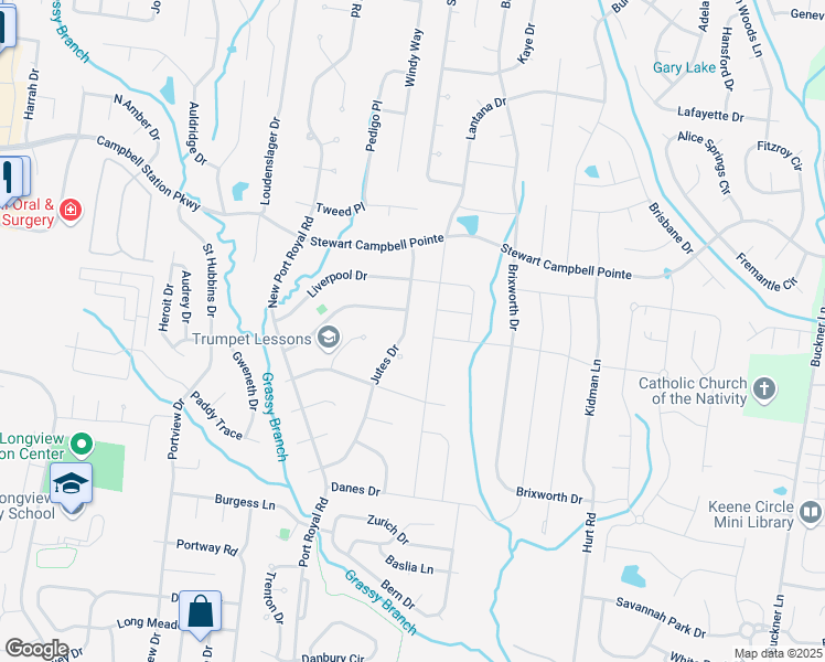 map of restaurants, bars, coffee shops, grocery stores, and more near 2782 Jutes Drive in Thompson's Station