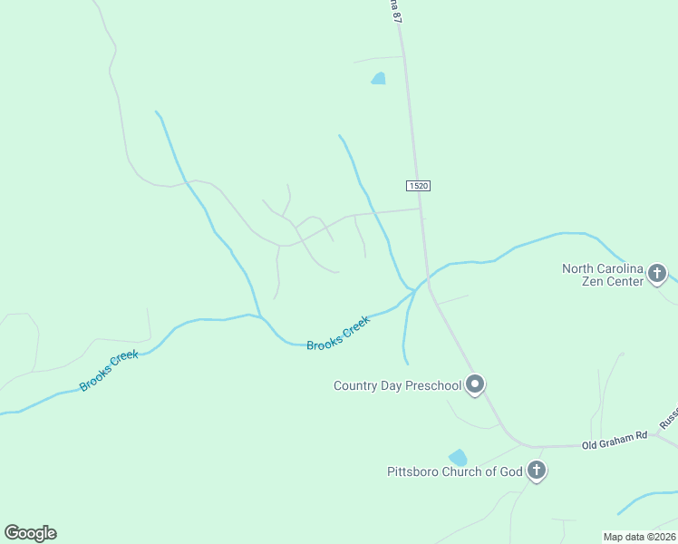 map of restaurants, bars, coffee shops, grocery stores, and more near 144 South Parkside Drive in Pittsboro