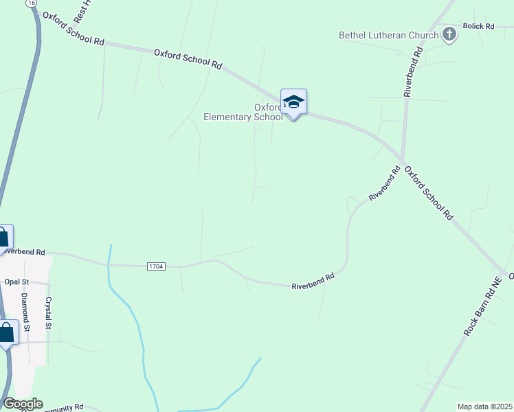 map of restaurants, bars, coffee shops, grocery stores, and more near 2958 Jb Sigmon Road in Claremont
