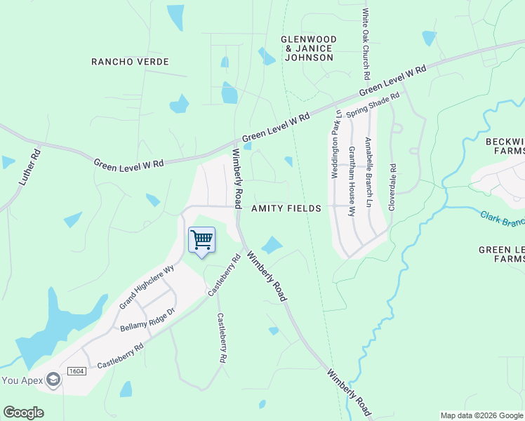 map of restaurants, bars, coffee shops, grocery stores, and more near 641 Wimberly Road in Apex